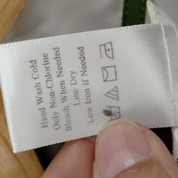 Coldwater Creek full zip vest large green white trim lightweight with pockets - Picture 5 of 8